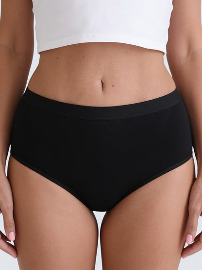 Culotte coton confort taille haute
